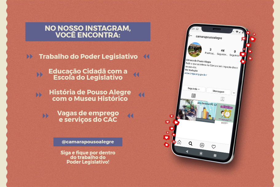 Imagem 1 da notícia: AGORA A CÂMARA ESTÁ NO INSTAGRAM